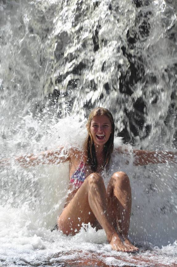 Delicioso banho de cachoeira na Gran Sabana, na Venezuela
